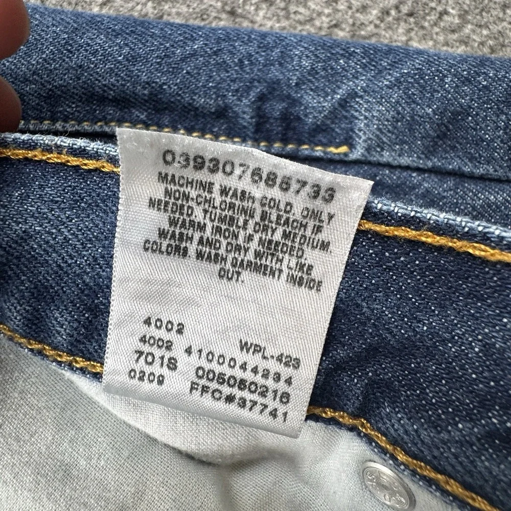 Levi's‎ 505 Regular Fit Straight Leg Blue Denim Jeans Mens Size 40x30 Distressed